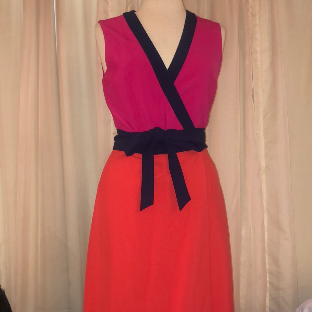 Diane bin Furstenberg Gracie colorblock wrap dress